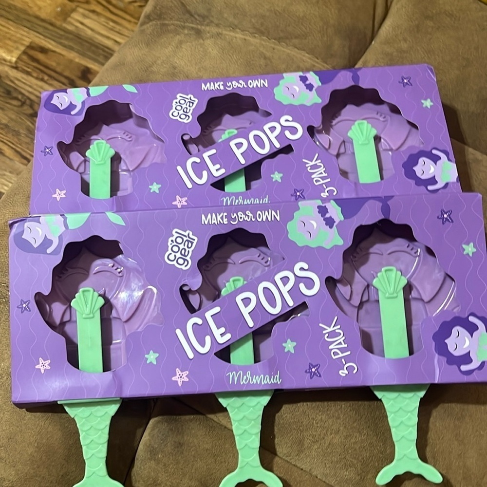 Cool Gear - Make Your Own Ice Pops - Popsicle Molds (Mermaid) 2 pack
